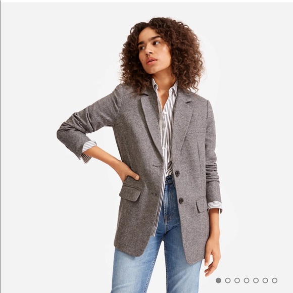 Everlane Jackets & Blazers - Everlane The Oversized Blazer in Grey Herringbone